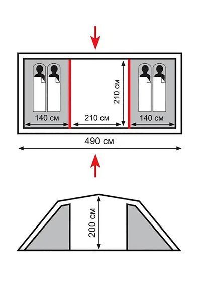 Палатка Totem Hurone 4 - TTT-025 - 4 месная 4823804482047 фото