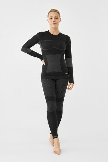 Термобілизна жіноча Viking Ilsa black grey комплект термокофта термоштани сірий - 500151977-08 - XL 5901115772071 фото