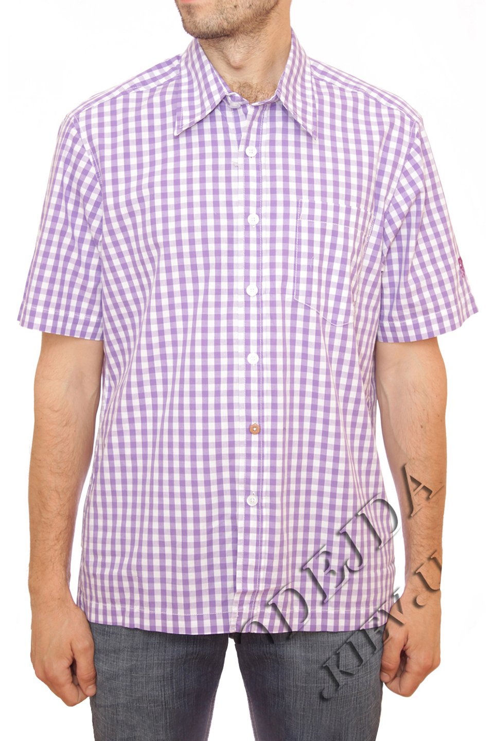 Рубашка с коротким рукавом Mountain Hardwear мужская в клетку - MH-801