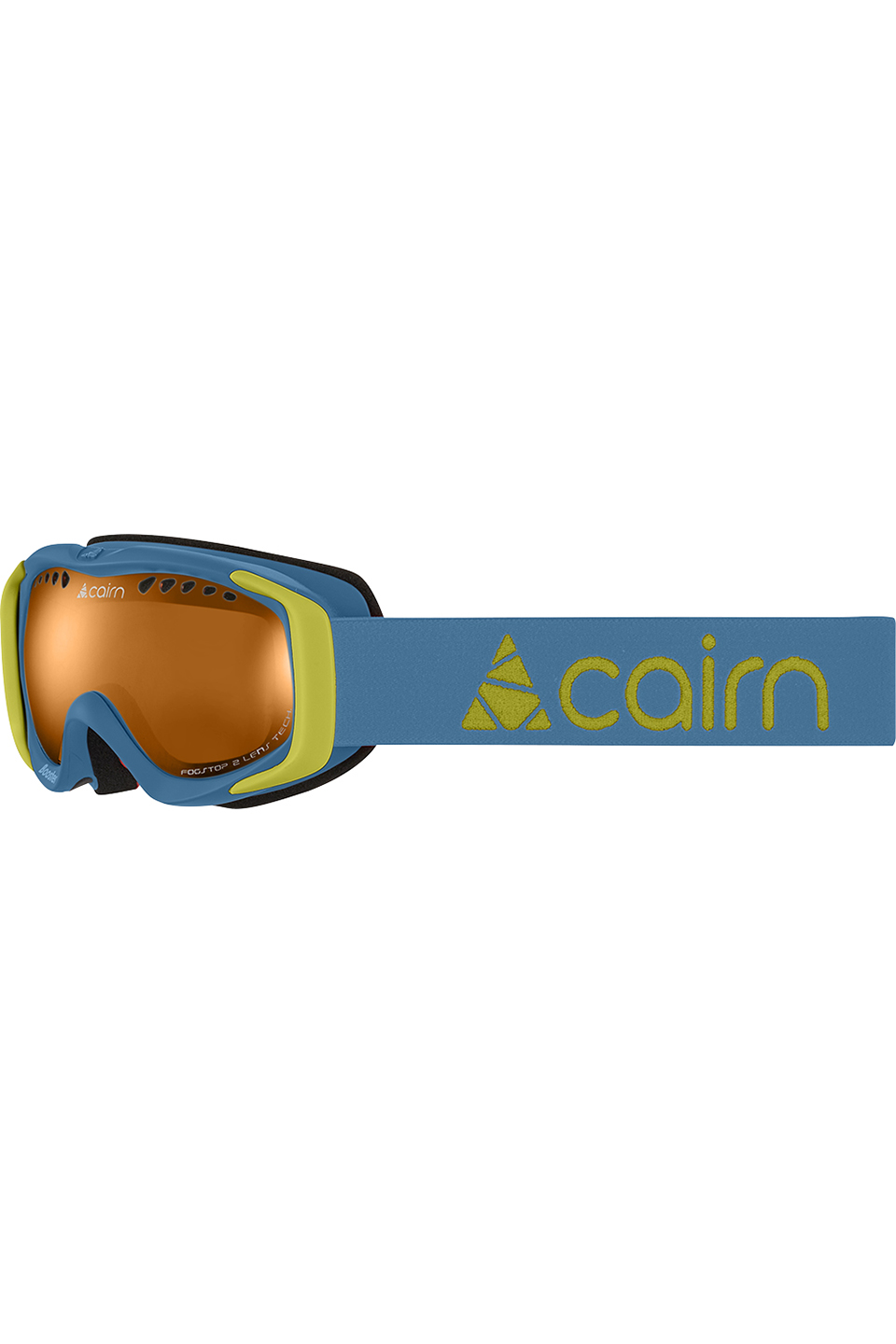 Маска лыжно-сноубордическая Cairn Booster Photochromic Jr mat azure-lemon детская - 0580098-232