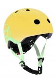 Детский шлем Scoot & Ride желтый с фонариком LEMON