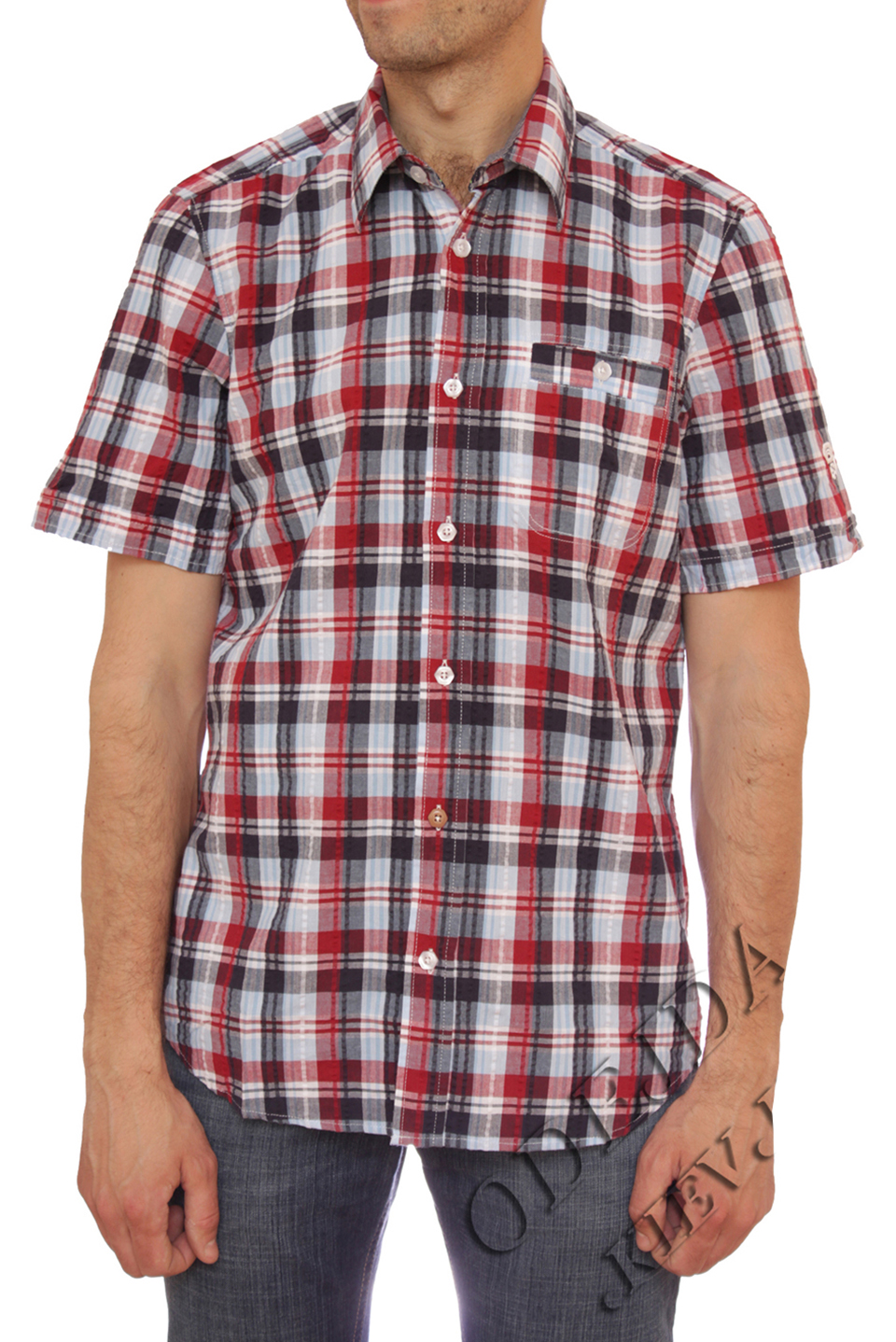 Рубашка с коротким рукавом Mountain Hardwear мужская в клетку - OM3035