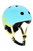 Детский шлем Scoot & Ride голубой с фонариком BLUEBERRY
