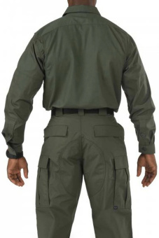Рубашка 5.11 Taclite TDU "Rip-stop" мужская зеленая - 72054-190