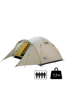 Палатка Tramp Lite Camp 4 четырехместная - TLT-022-sand