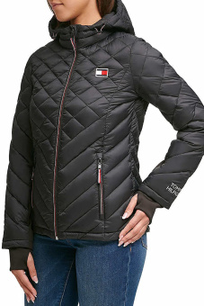 Куртка Tommy Hilfiger Packable Hooded женская черная - 1506135-09