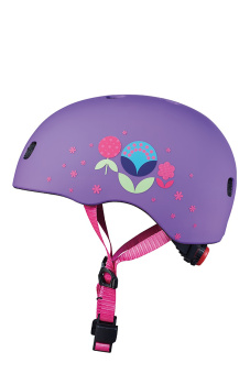 Детский шлем Micro Floral purple LED