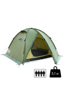 Палатка Tramp Rock 4 (v2) четырехместная - TRT-029-green
