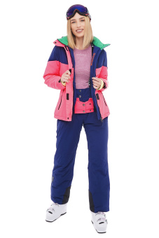 Горнолыжный костюм Brooklet Liliana midnight blue/fluorescent pink W женский - BL2021-11