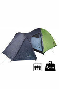 Палатка Hannah Arrant 3 spring green/cloudy grey трехместная - 118HH0150TS.01